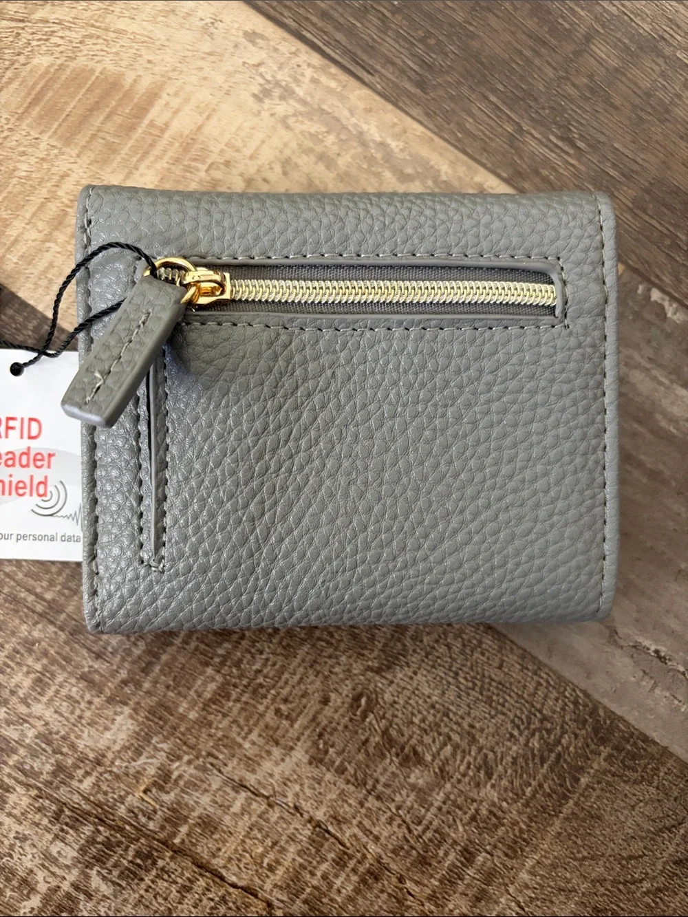 Julia Buxton Cement Mini Trifold Wallet